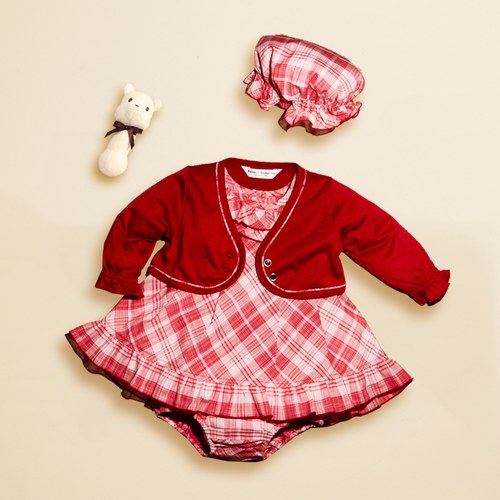【最後現貨R0】春夏彌月禮盒-休閒格子小外套短裙套裝 (共二色)