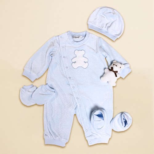 秋冬新生兒禮盒-純棉BABY兔裝(五件組)