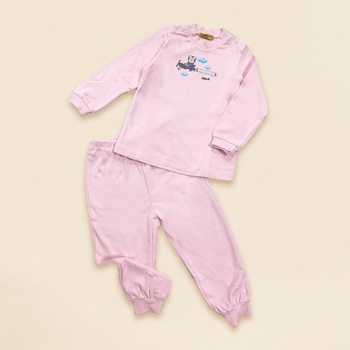 【最後現貨】KA秋冬飛機熊居家套裝(粉色)