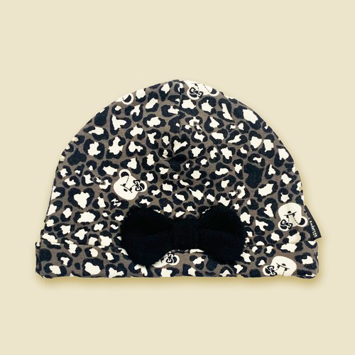 秋冬豹紋熊BABY帽 (共二色)