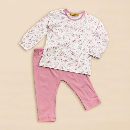 KA滿版小碎花內著長套裝 (共二色)