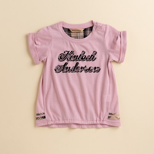 KA夏日圓領英文字短T上衣(共二色)