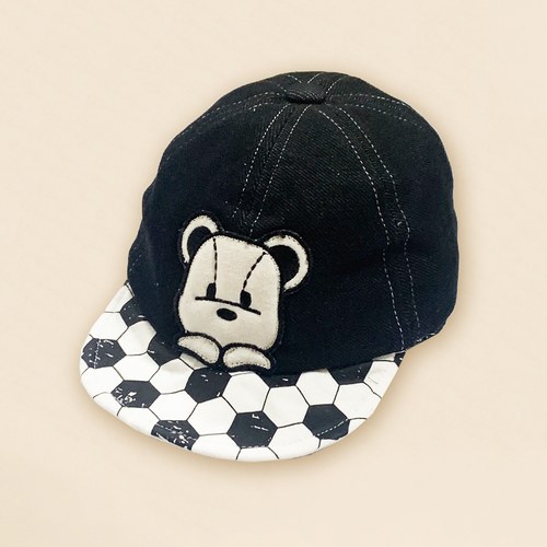 KA足球小熊休閒帽 (黑色)