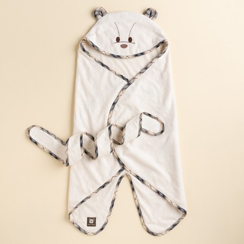 KA星星熊有機棉包巾 (米色)