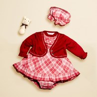 春夏彌月禮盒-休閒格子小外套短裙套裝 (共二色)
