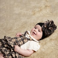 KA 女童背心褲彩蔥格澎裙感套裝 (卡色)