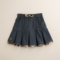 KA仿絲棉牛仔裙