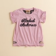 KA夏日圓領英文字短T上衣(共二色)