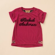 KA夏日圓領英文字短T上衣(共二色)