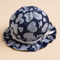 KA滿版愛心春夏休閒帽(藍色)
